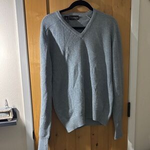 Richer Poorer Men's Light blue V-Neck Sweater 100% lambs wool